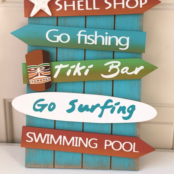 Welcome To The Beach Wood Sign - Picture 3 of 5